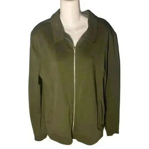 ASOS DESIGN jersey muscle harrington jacket in‎ Army Green Size M